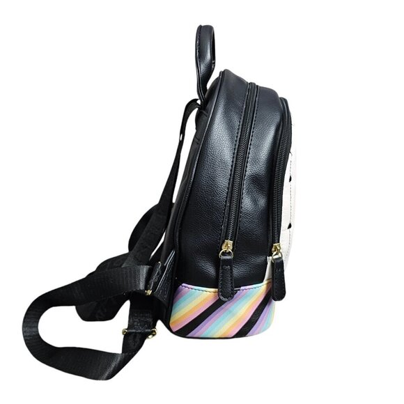 Betsey Johnson Rainbow & Heart Black Backpack - Picture 4 of 14